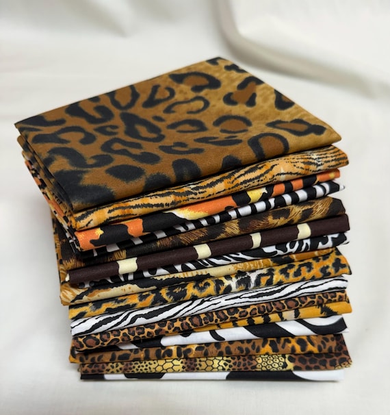 Animal Skin prints 17pc Fat Quarter Bundle
