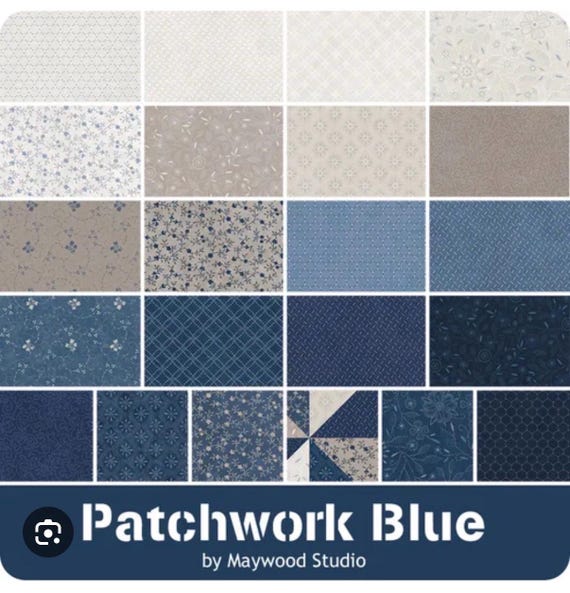 Patchwork Blue 10" layer cake by Maywood Studio