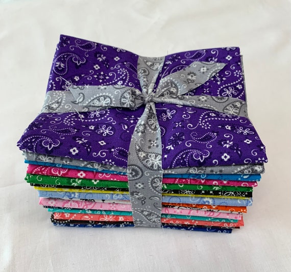 17pc. FQ Bundle. Cowgirl Paisley Bandana