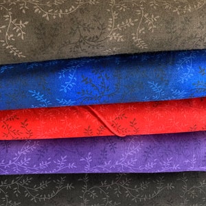 Large support de courtepointe en motif vignes, pièce prédécoupée de 3 yards.