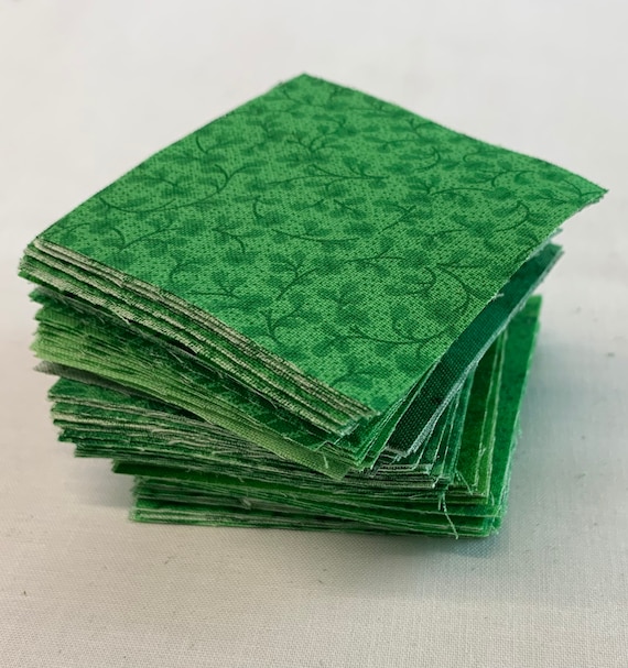 240pc-2.5" sq.  Cowgirl Irish Greens tone on tone prints.