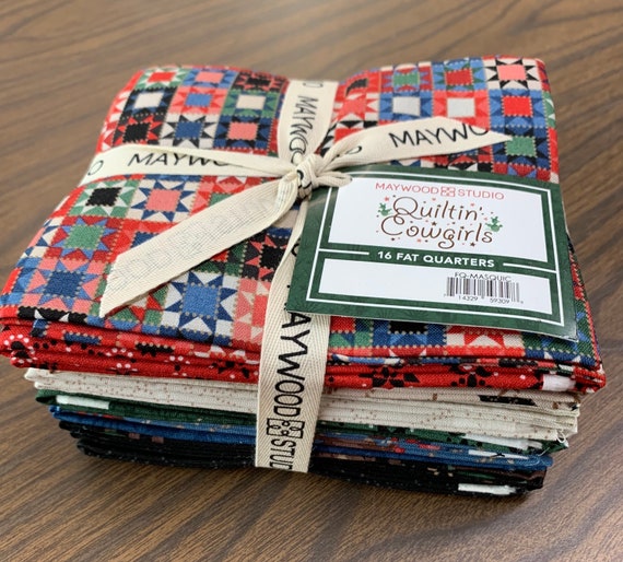 Quiltin' Cowgirls from Maywood Studio. 16pc fat quarter bundle