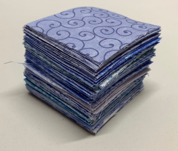 240pc -2.5" x2.5" sq. Cowgirl Blues tone on tone prints