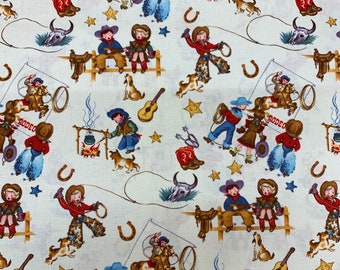 Rodeo Kids by the 1/2 yard. Vintage western print from Michael Miller