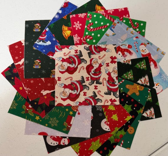 102pc-5" square set Christmas prints