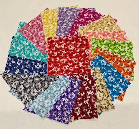 5" squares Sunshine Daisy 102pc pack