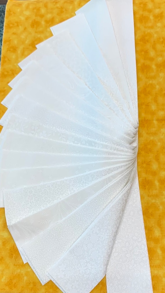 40pc strips Cowgirl White on White Prints