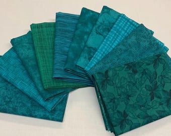 NIEUWE KLEUR!!! 10-delige FQ-bundel Cowgirl Teal