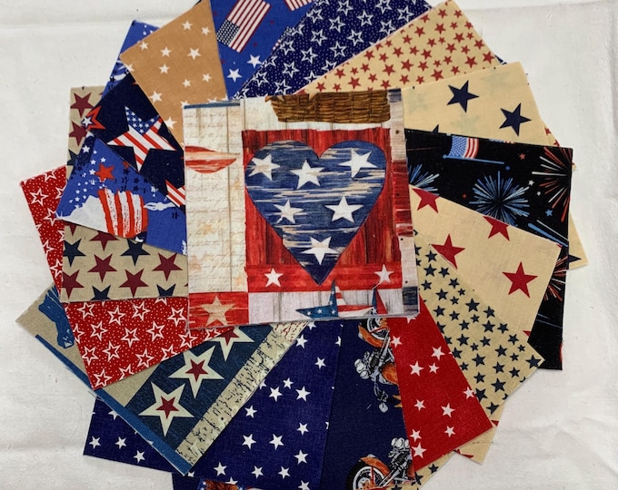 5" Square Patriotic Prints 102pc Pack - Etsy