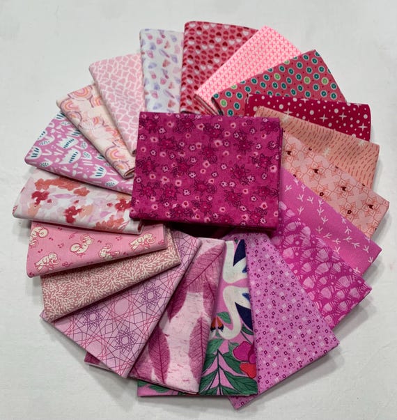 20pc fat quarters Shades of Pink bundle