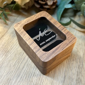 Caja triple personalizada para bodas, caja para anillos de boda con 3 ranuras, caja para anillos