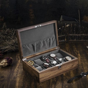 Custom Engraved Watch Box, Personalized Watch Storage Case ,Birthday Gift for Men, Gift for Dad, Anniversary Gift