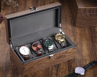 Personalisierter Uhrenbox, Uhrenbox mit Gravur, Geburtstagsgeschenk für Männer, Geschenk für Papa, Geburtstagsgeschenk