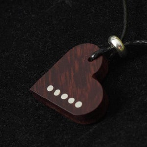 Custom Wood Heart Pendant, 5th Anniversary Gift For Wife, Wood Heart Necklace, Wooden Pendant, Wood Anniversary Necklace, Wood Gift