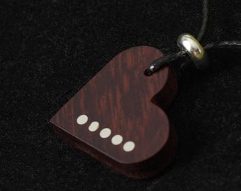 Custom Wood Heart Pendant, 5th Anniversary Gift For Wife, Wood Heart Necklace, Wooden Pendant, Wood Anniversary Necklace, Wood Gift