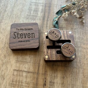 Personalized Groomsmen Cufflinks , Groomsmen Gifts, Engraved Cufflinks, Best Man Gift, Groomsmen Proposal, Custom Cuff Links