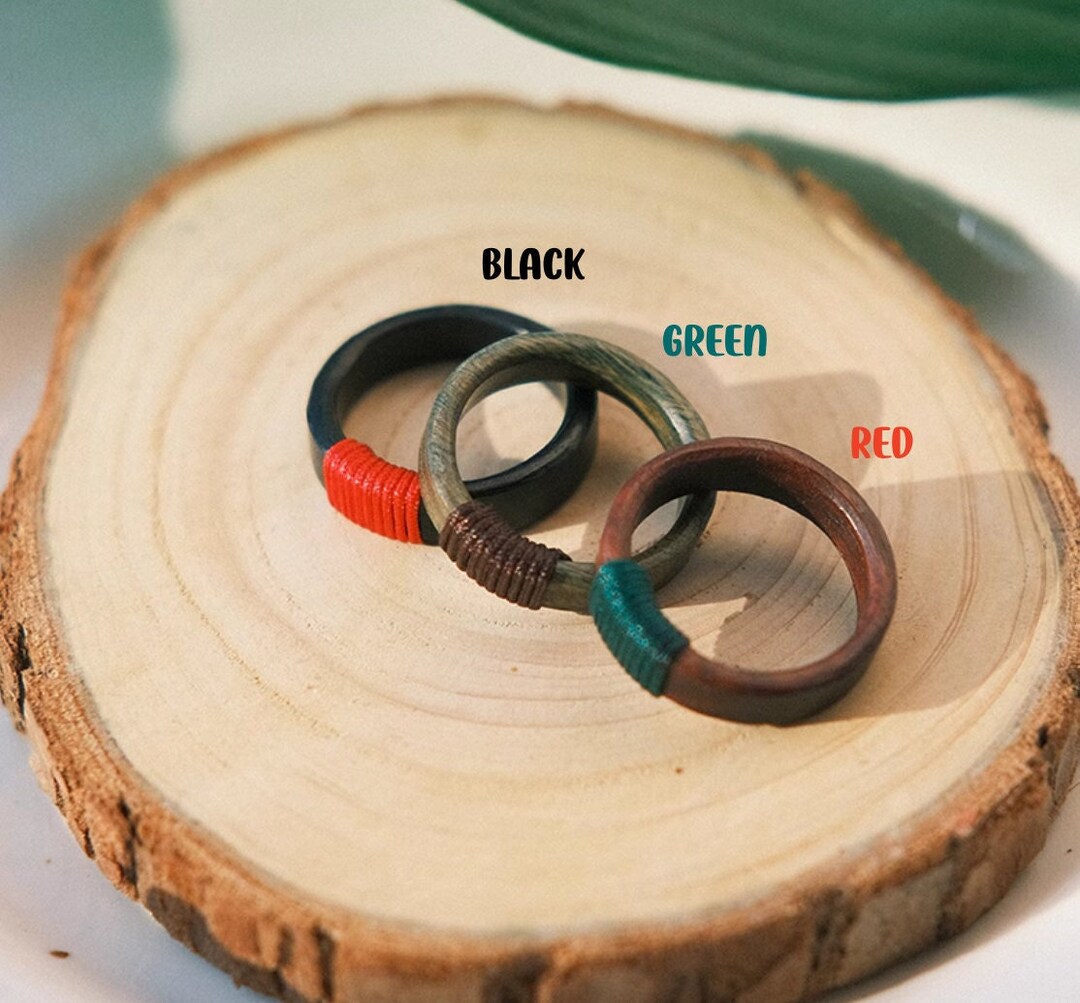 Wood Promise Rings Custom Natural Wood Ring, Engagement Wedding Anniversary Proposal Ring ...