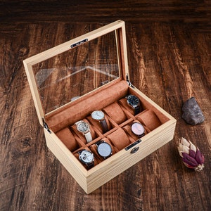 Father&#39;s Day Gift，Custom Personalized Engraved Wooden Watch Box