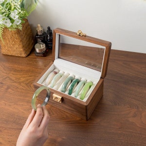 Custom Walnut Jewelry Box,Large Jewelry Box, Jewelry Organizer,  Bracelets Storage
