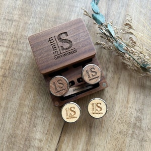 Personalisierte Manschettenknöpfe und Krawattenklammer-Set, Krawattenklammer-Set, Trauzeugen Geschenke, Krawattenklammer personalisiert, Trauzeuge Manschettenknöpfe, Trauzeuge-Geschenk