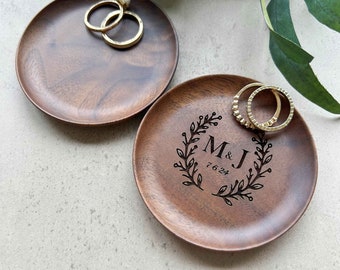 Benutzerdefinierte Holz Ring Schale, Ehering Schale, Verlobungsring-Halter, Geschenke für Hochzeit, 5