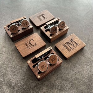 Manschettenknöpfe personalisiert, Trauzeuge Geschenke, Trauzeuge Geschenk, Krawattenklammer Set, Trauzeuge Geschenke, Trauzeuge Geschenke