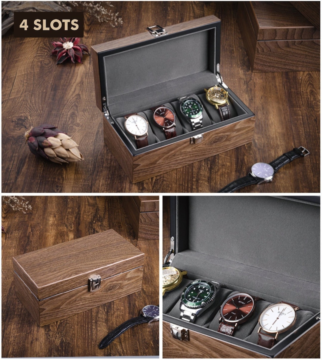 Custom Engraved Watch Box Personalized Watch Storage Case Etsy
