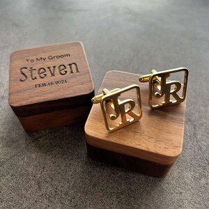 Custom Initial Cufflinks For Groomsmen  , Groom Wedding Cufflinks, Groomsmen Gift, Birthday Gift for Him, Christmas Gift