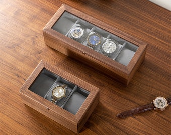 Personalized Wood Watch Case, Custom Watch Box for Men, Mens Watch Storage, Groom Gift, Anniversary Gift for Husband Gifts for Him