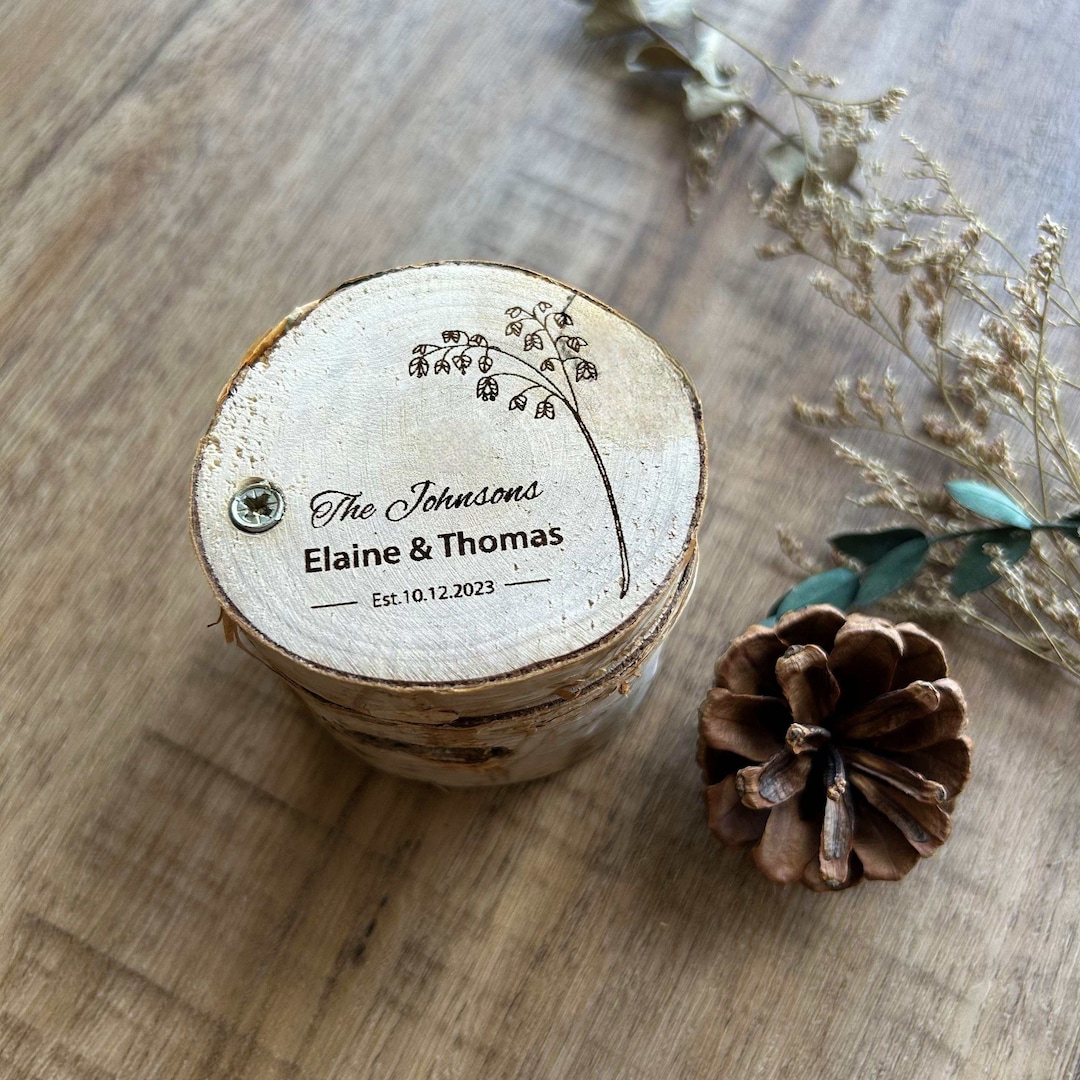Personalized Rustic Wedding Ring Box - Etsy