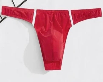 Sous-vêtements string rouges pour hommes