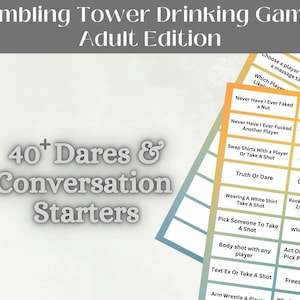 Adult Stacking Game | Adult Drinking Game | Tumbling Tower Game For Adults | Dares For Adults