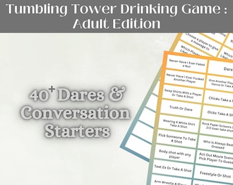 Jogo de empilhamento para adultos | Jogo de bebida para adultos | Jogo de torre caindo para adultos | Desafios para adultos