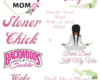 Pacote Stoner Chick * modelos de sublimação * png * 420 designs * canecas para maconheiros