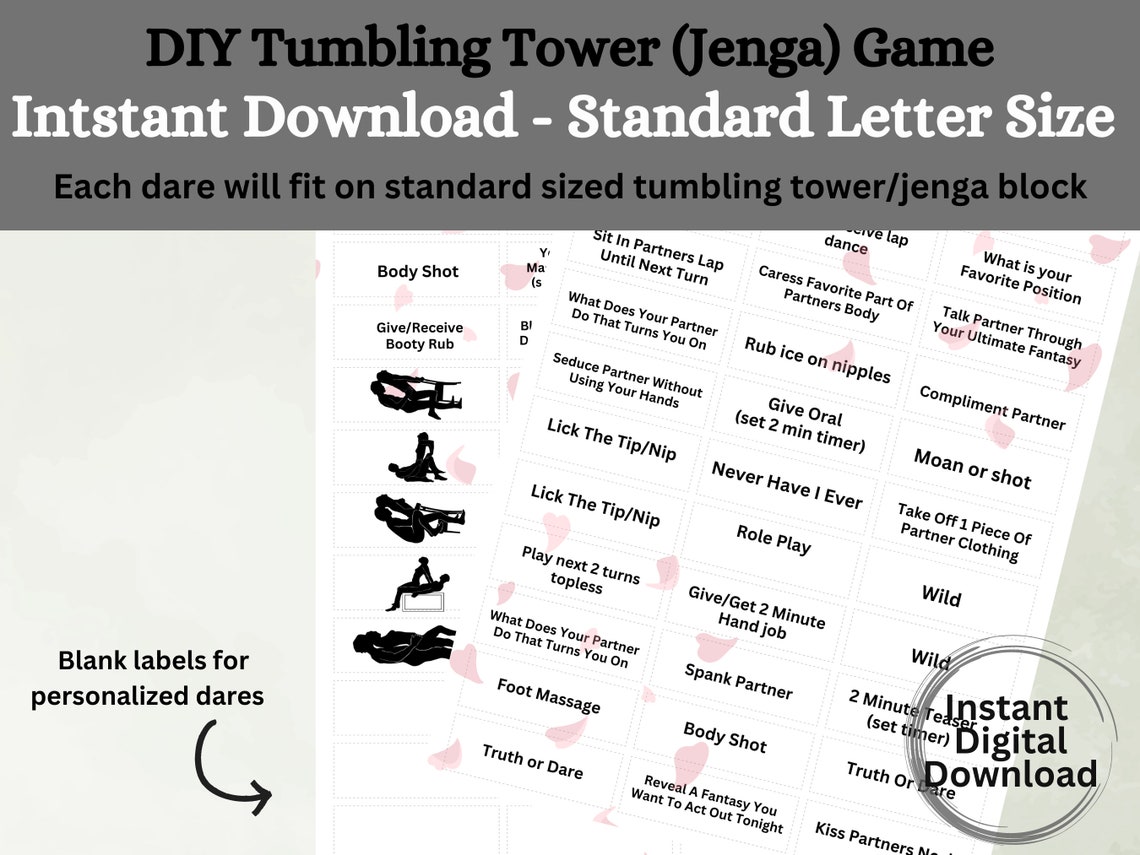 Adult Stacking Blocks Drinking Game Etsy