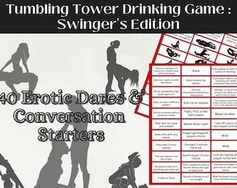 Jogo erótico de beber torre caindo; Encontro à noite; Conversas sensuais; Ideias sensuais