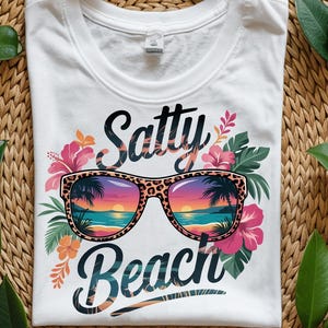 Playa Salada (Png), Diseño de Sublimación, Flores Tropicales (Png), Verano Colorido (Png), Diseño de Camiseta (Png), Descarga Digital (Png), DTF
