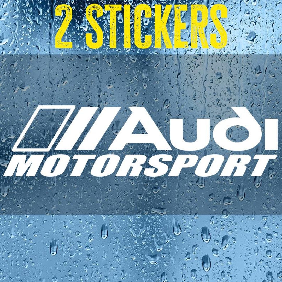 Set of 2 Audi Motorsport Tuning Logo Stickers High Quality Vinyl ...