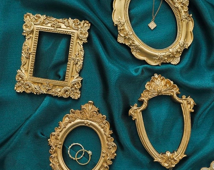 4pc Small Vintage Style Picture Frames gold Etsy
