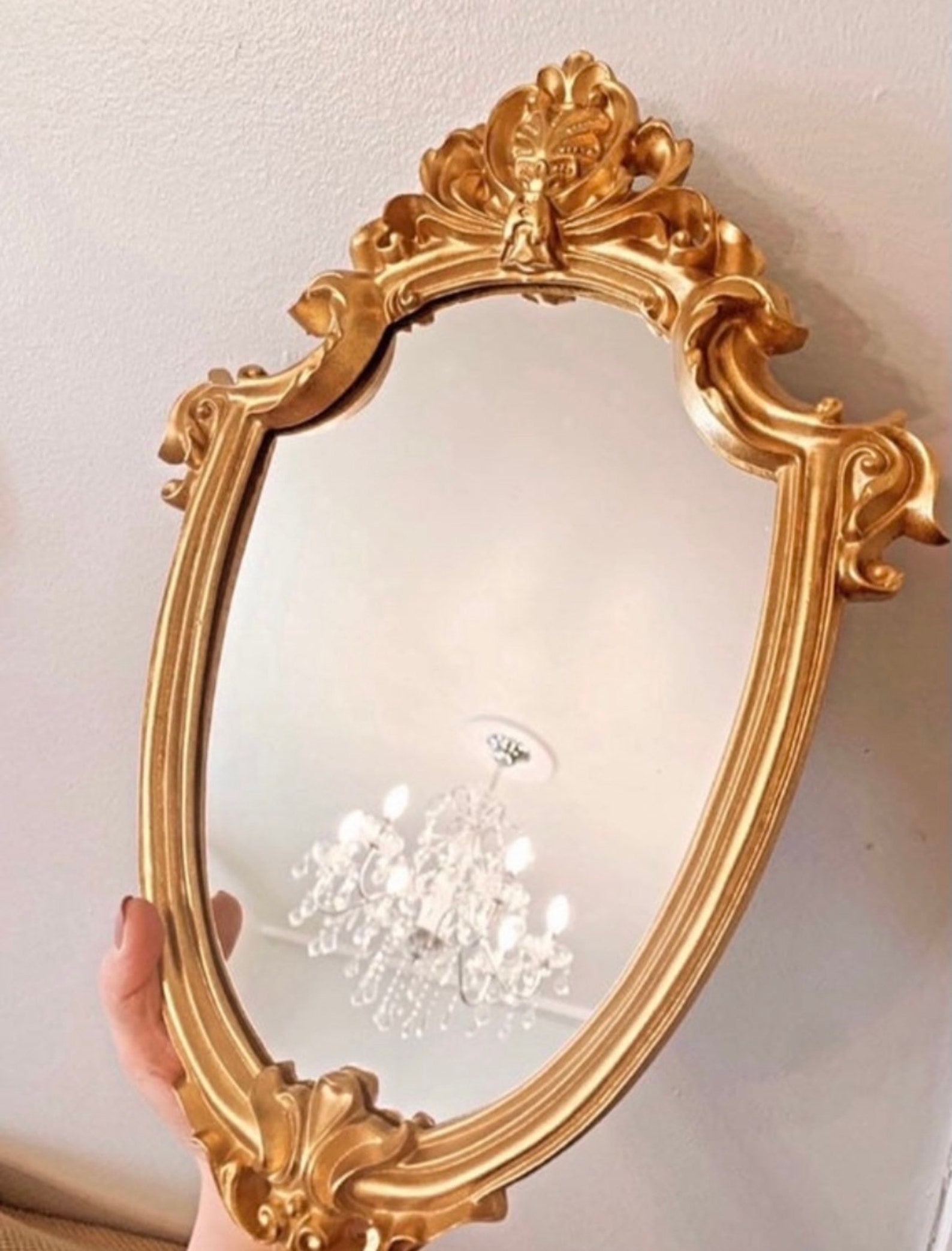 Vintage Style Wall Mirror gold Etsy