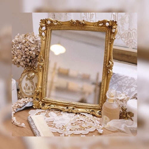 Vintage Style Wall Mirror gold Etsy