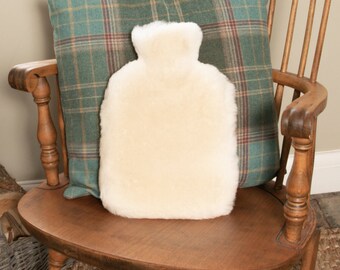 White Sheepskin Hot Water Bottle