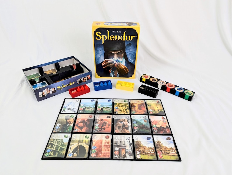 Splendor Translucent Tokens 3D Printed Splendor + Splendor Cities Organizer - Etsy