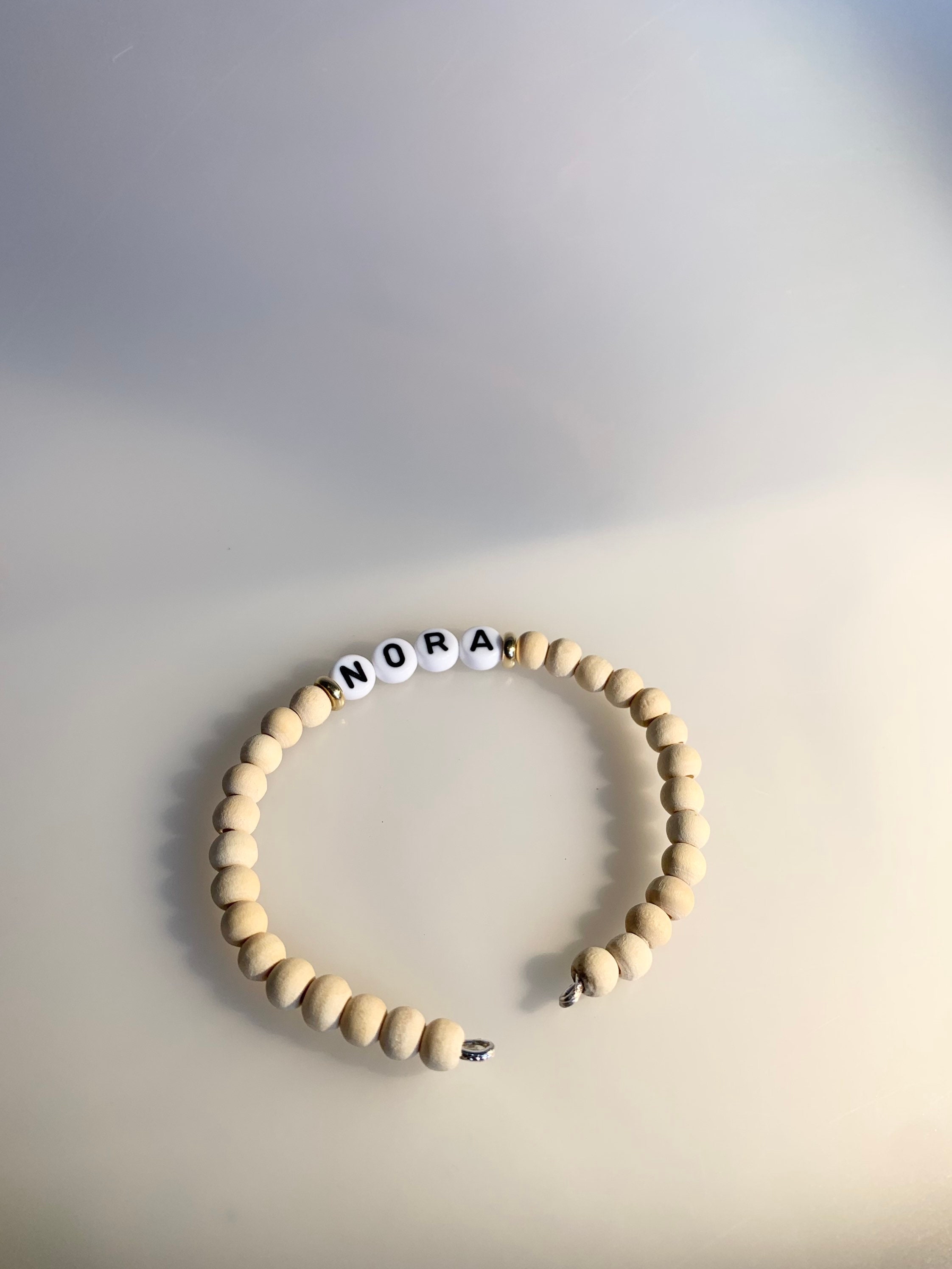Personalised Wooden Name Bracelet Etsy UK