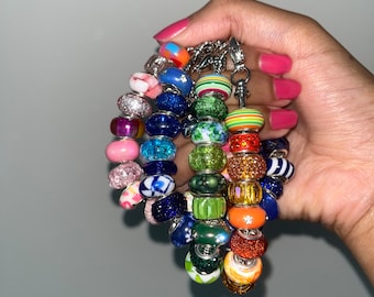 European Charm Bracelet, Pandora Style Bracelet, Charm Bracelets, Charms, Unique Bracelet, Gift
