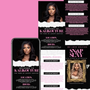 DIY Acuity Scheduling Site, Hair Stylist booking site, Acuity booking site,  Makeup booking site, lash tech booking site, Canva DIY instant