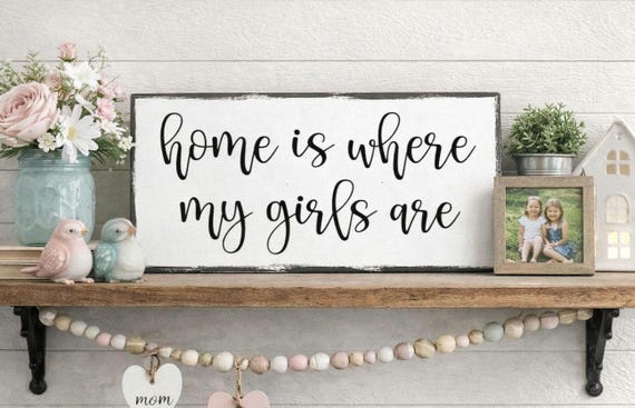Girl Mom Sign, Funny Mom Quote, Mother's Day, Farmhouse Wall Decor, Mother of Girls Gift, Home Decor, Mom Life Sign, Farmhouse Mom Decor