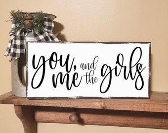 Girl Mom Sign, Funny Mom Quote, Mother's Day, Farmhouse Wall Decor, Mother of Girls Gift, Home Decor, Mom Life Sign, Farmhouse Mom Decor