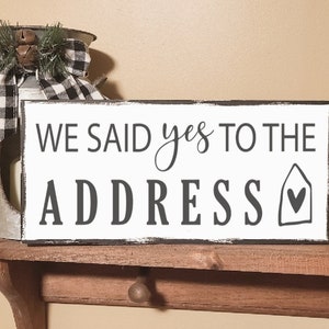 NEW Christmas Home Kitchen Decor Country Farmhouse Home Decor Wood Sign New House Yes To the Address Housewarming Gift Birthday