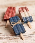Faux Popsicle | Wooden Farmhouse Popsicle | Tier Tray Decor | Summer Decor / Fourth of July Dough Bowl Filler Americana America USA ONE POP